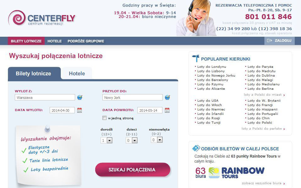 Centerfly - strona główna