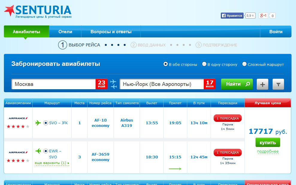 Senturia - lista wyników